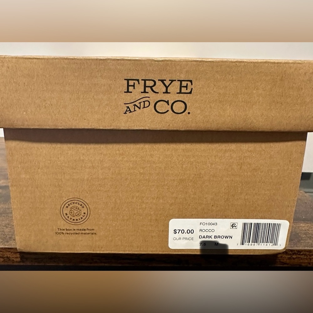 Frye and Co. Men’s Rocco Dark Brown Slide Sandals NWT Size 7 - Picture 2 of 9